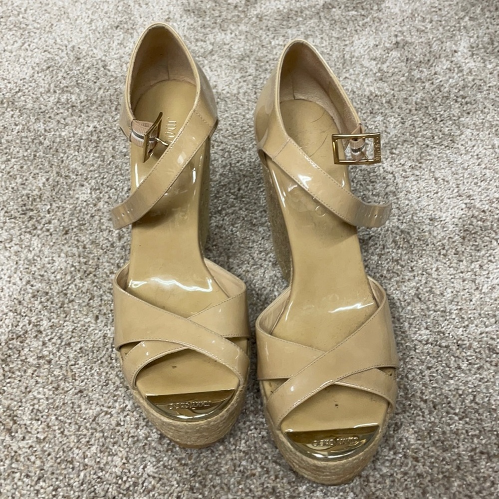 Tan Jimmy Choo wedge